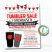 Tumbler Fundraiser Flyer, Coffee Cup To Go Mug Sales Invitation, School Pto Pta Church Product Sales, Self Editing INSTANT DOWNLOAD Template