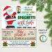 Spaghetti with Santa Flyer, Christmas School Church Pto Pta, Holiday Kids Brunch Party, Editable Template, Xmas Fundraiser DIY Self-Editing