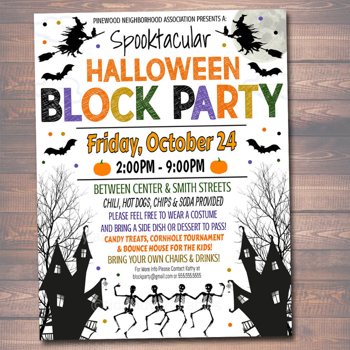 halloween-block-party-festival-harvest-invite-flyer-tidylady-printables for Free Printable Block Party Flyers Halloween Block Party Festival Harvest Invite Flyer — TidyLady Printables for Free Printable Block Party Flyers