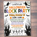 Halloween Block Party Festival Harvest Invite Flyer, Editable Printable Halloween Invitation Neighborhood, pto pta Church School Festival
