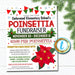 Poinsettia Fundraiser Flyer, Christmas School Church Pto Pta, Holiday Plant Flower Sale, Editable Template, Xmas Shopping, DIY Self-Editing