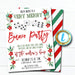 Christmas Bunco Party Invitation, Adult Holiday Invite, Xmas Cocktail Games Party, Winter Party Editable Template, DIY Self-Editing Download