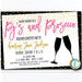 Pajamas & Prosecco Party Invitation, Bachelorette Party Bridal Shower Ladies Night Invite, Cocktail Party Template DIY Self-Editing Download