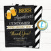 Editable Appreciation Invitation, Customer Client Thank You Event, Beer & Appetizers Teacher Staff Party Invite, INSTANT DOWNLOAD Template