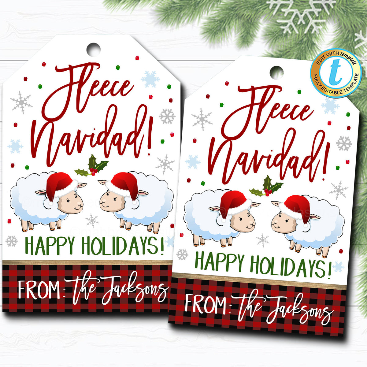 Christmas Gift Tags - Fleece Navidad | TidyLady Printables