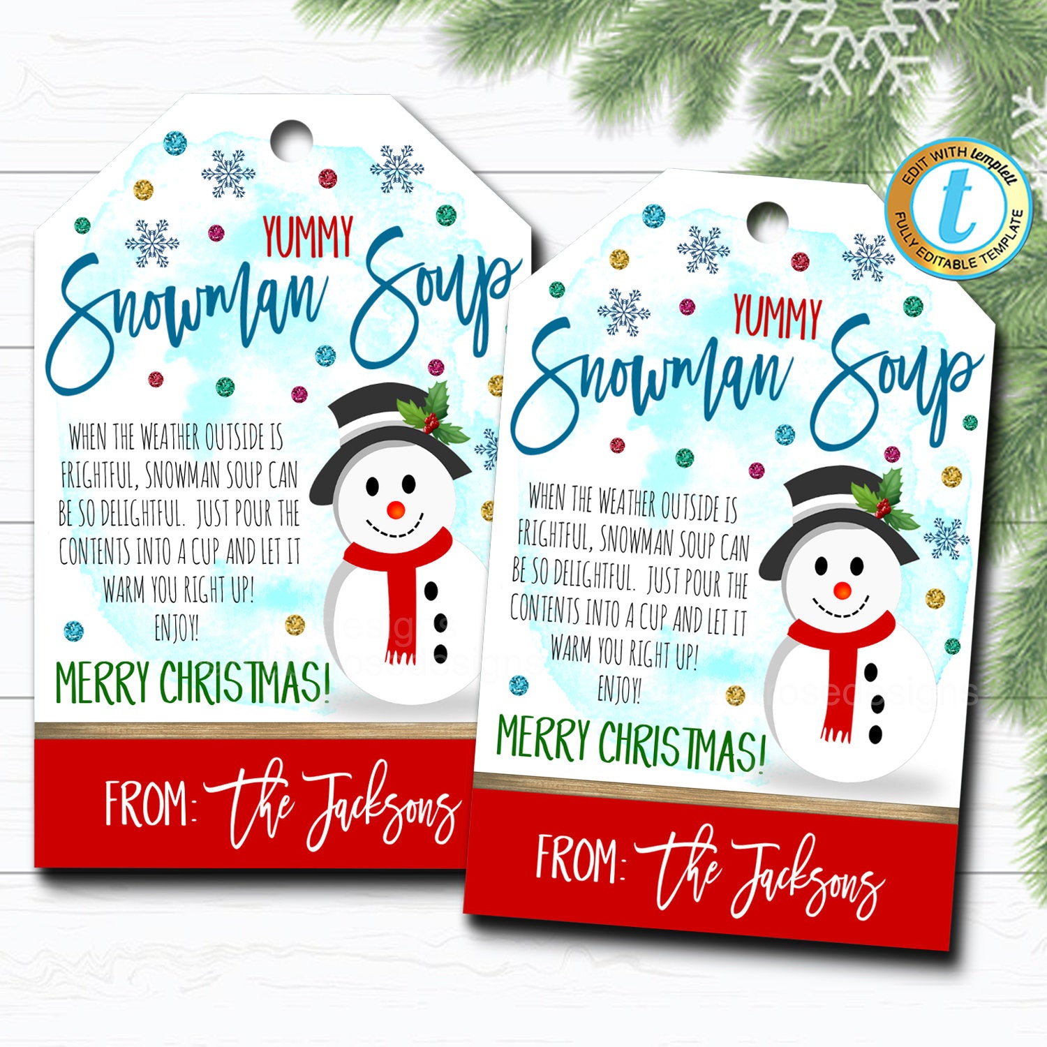 christmas-snowman-soup-hot-cocoa-gift-tag-tidylady-printables for Snowman Soup Labels Printable Free Christmas Snowman Soup Hot Cocoa Gift Tag | TidyLady Printables for Snowman Soup Labels Printable Free