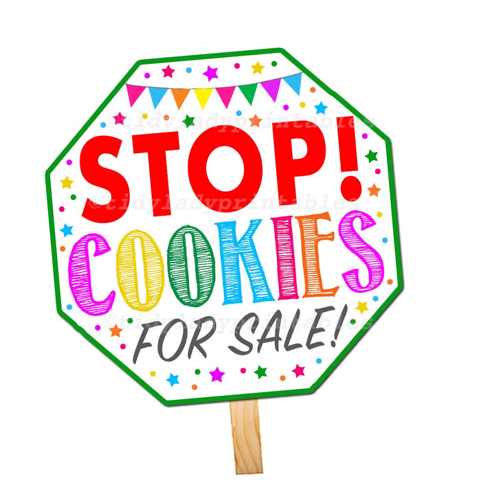 Cookie Booth Stop Sign, Stop Cookies Sold Here Printable