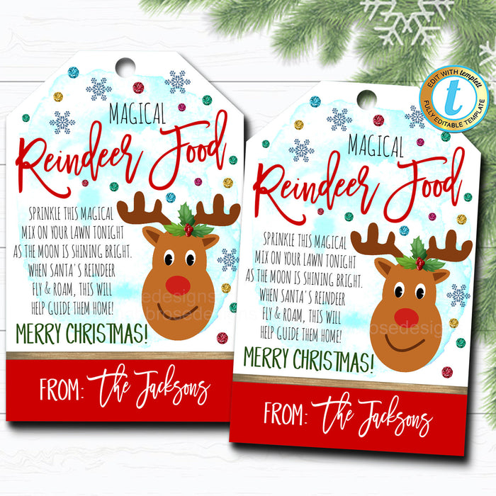 Magic Reindeer Food Christmas Gift Tag | TidyLady Printables
