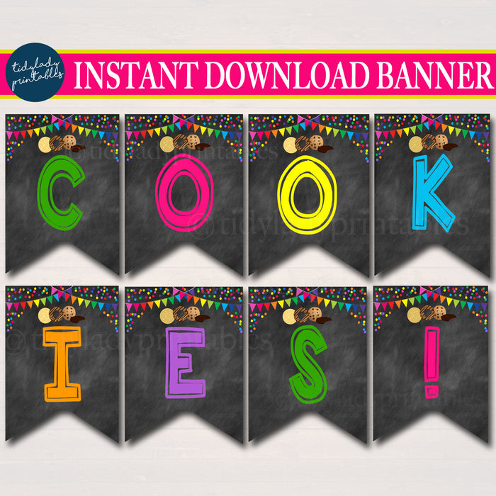 Cookie Booth Bunting Banner, Fundraising Booth Display, Cookie Booth Printable Scouts Cookie Banner, Cookie Sales INSTANT DOWNLOAD