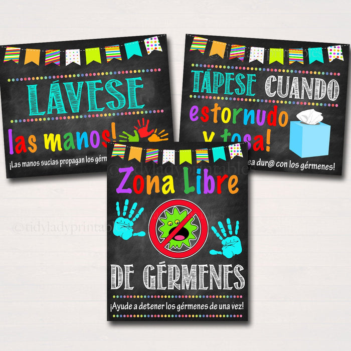 Spanish School Health Room Posters
