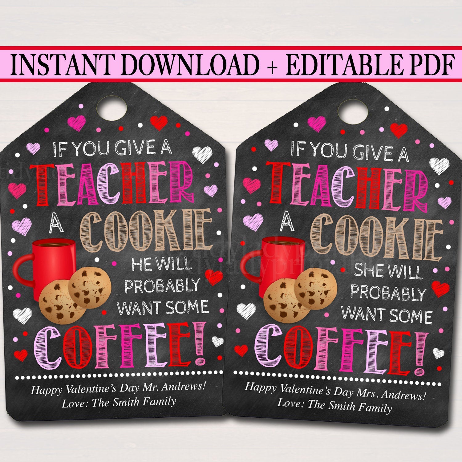 Teacher Valentine's Day Favor Tags | TidyLady Printables teacher-valentine-s-day-favor-tags-tidylady-printables