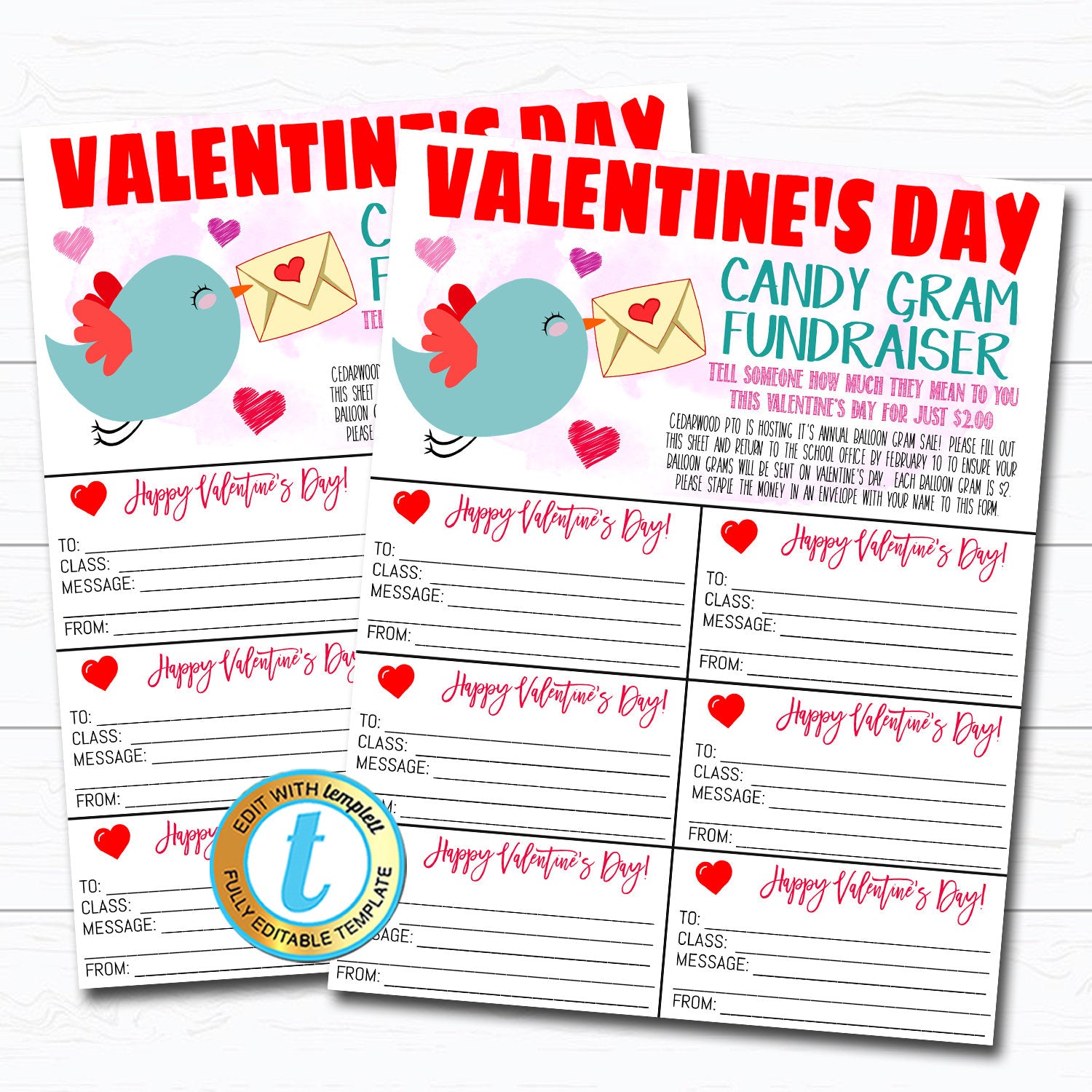Valentine's Day Candy Gram Flyer | TidyLady Printables valentine-s-day-candy-gram-flyer-tidylady-printables