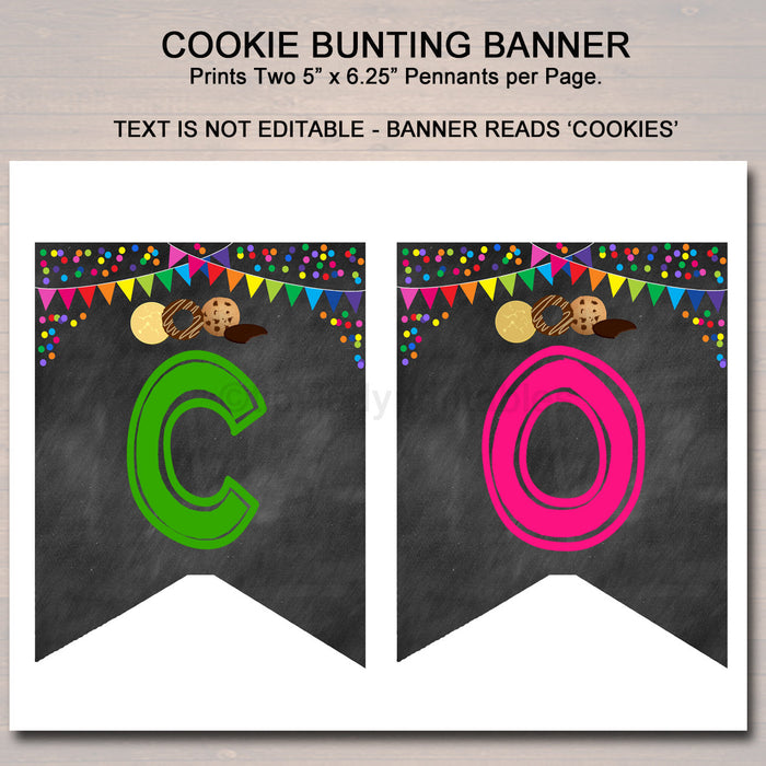 Cookie Booth Bunting Banner, Fundraising Booth Display, Cookie Booth Printable Scouts Cookie Banner, Cookie Sales INSTANT DOWNLOAD