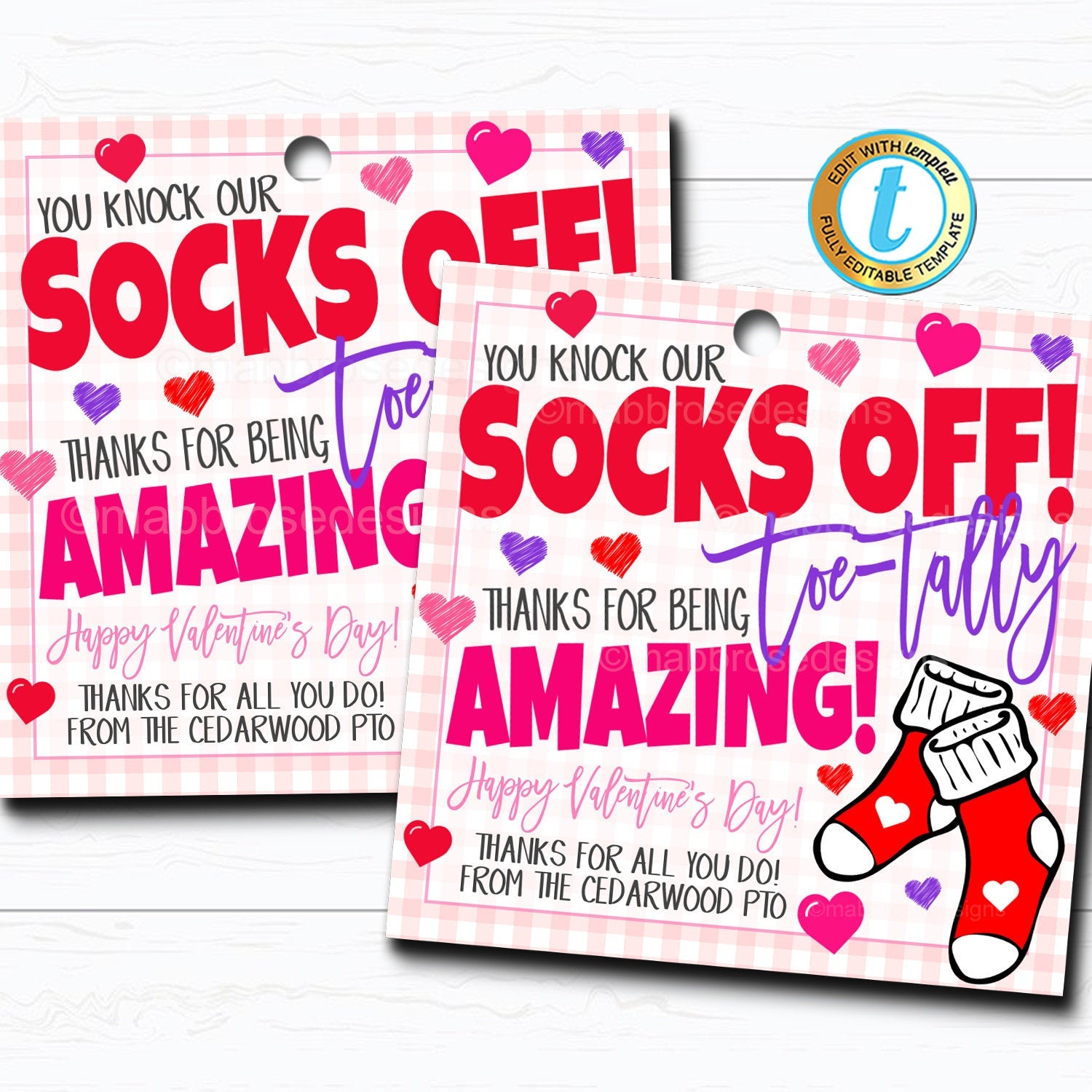 printable-valentines-day-tags-tidylady-printables for You Knock My Socks Off Free Printable Printable Valentines Day Tags | TidyLady Printables for You Knock My Socks Off Free Printable
