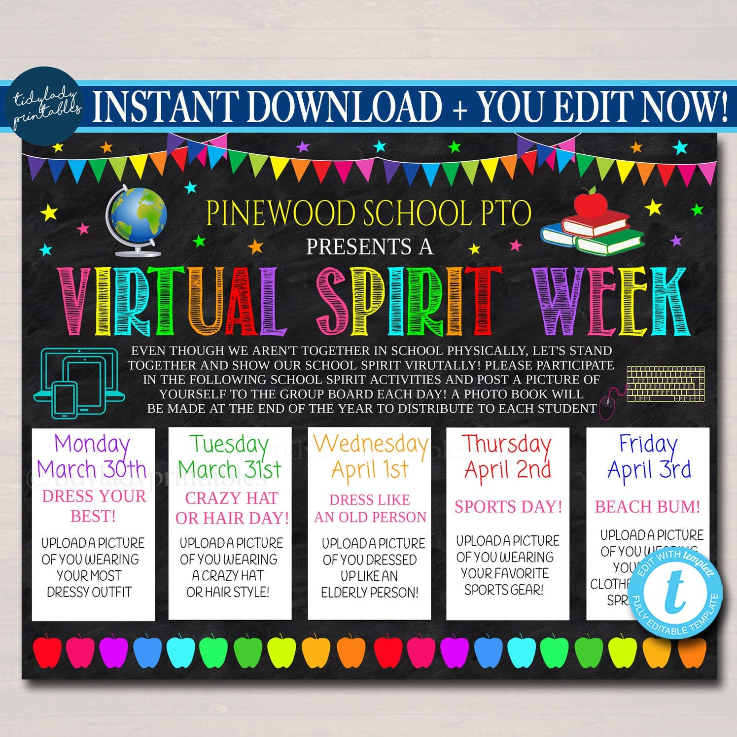 Virtual Teacher Appreciation Week | TidyLady Printables