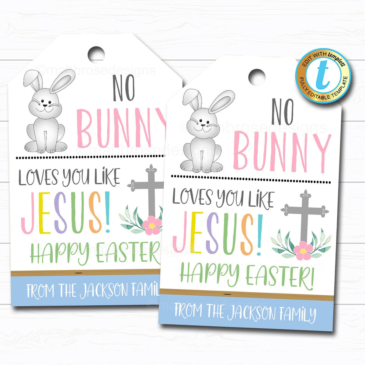 Easter Gift Tags No Bunny Loves You Like Jesus Printable TidyLady easter-gift-tags-no-bunny-loves-you-like-jesus-printable-tidylady