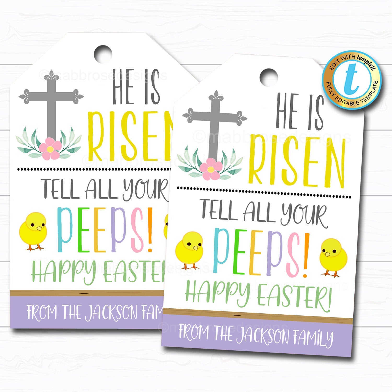 easter-gift-tags-he-is-risen-tidylady-printables for Free Printable Happy Easter Gift Tags Easter Gift Tags