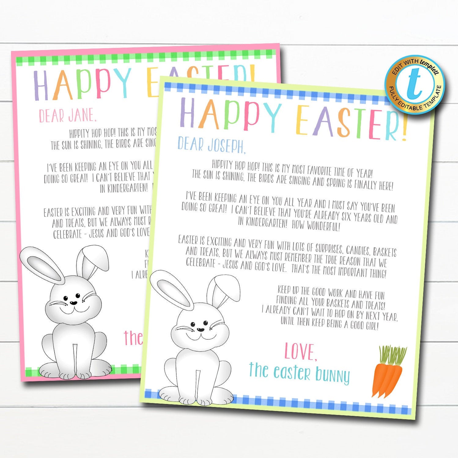 Letter From the Easter Bunny Template | TidyLady Printables