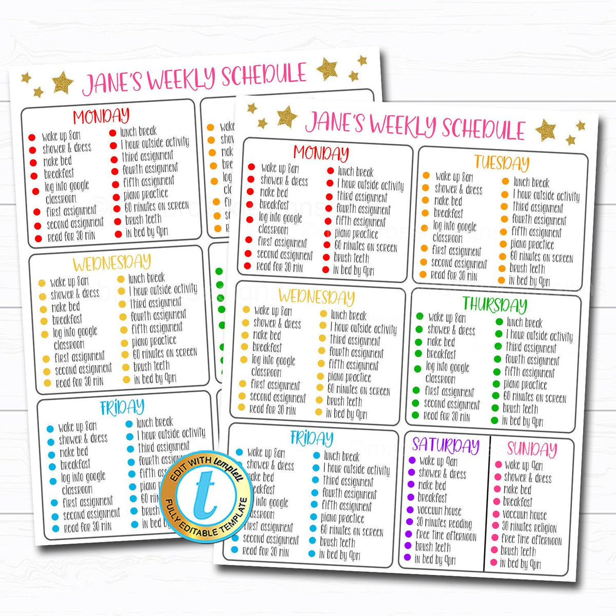 Homeschool Schedule - Homework Organizer Editable Template  Homework  organization, Homeschool schedule, Student calendar