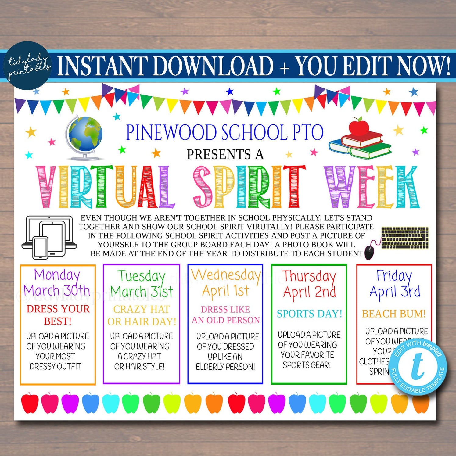 Virtual Teacher Appreciation Week | TidyLady Printables