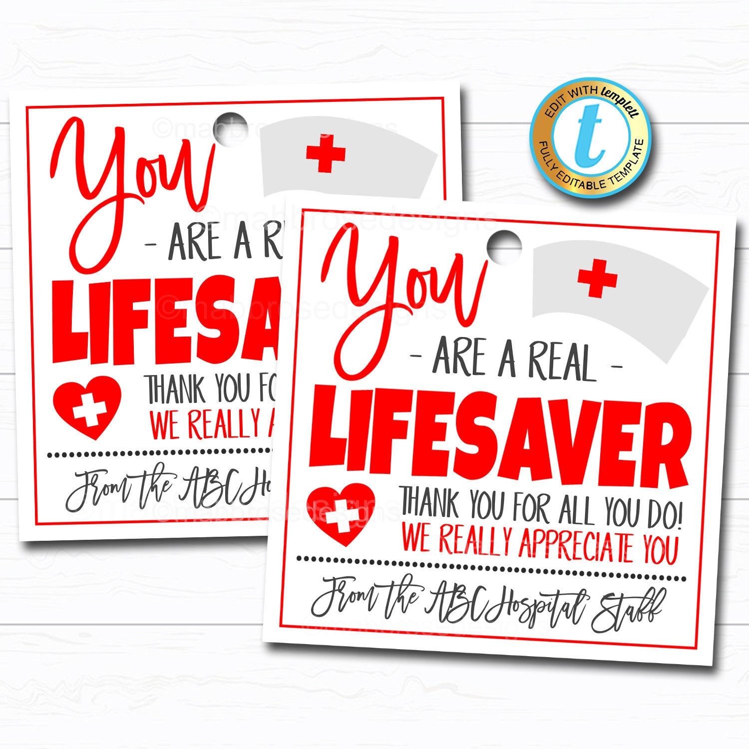 Nurse Appreciation Week Gift | TidyLady Printables for Free Printable Lifesaver Thank You Printable