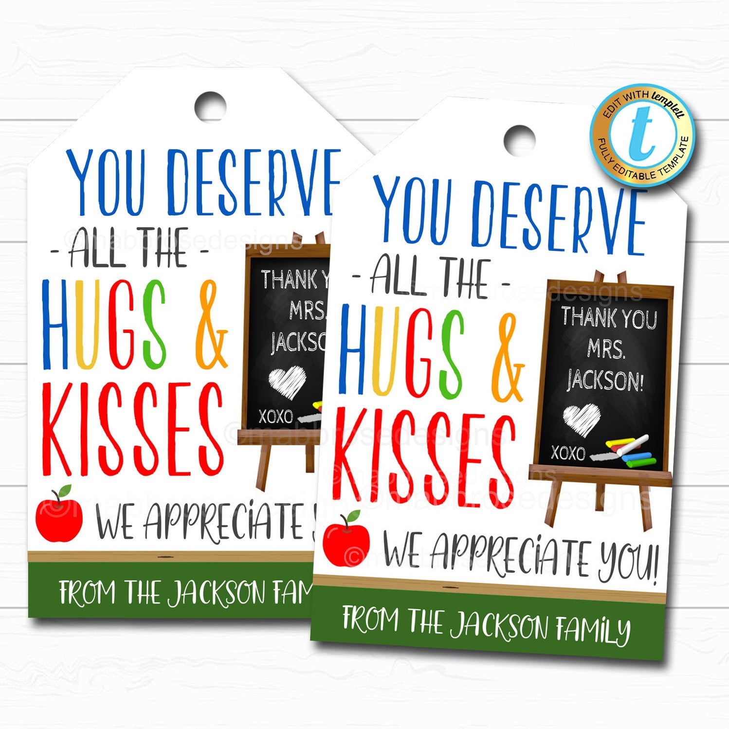 Teacher Appreciation Thank You Tag | TidyLady Printables