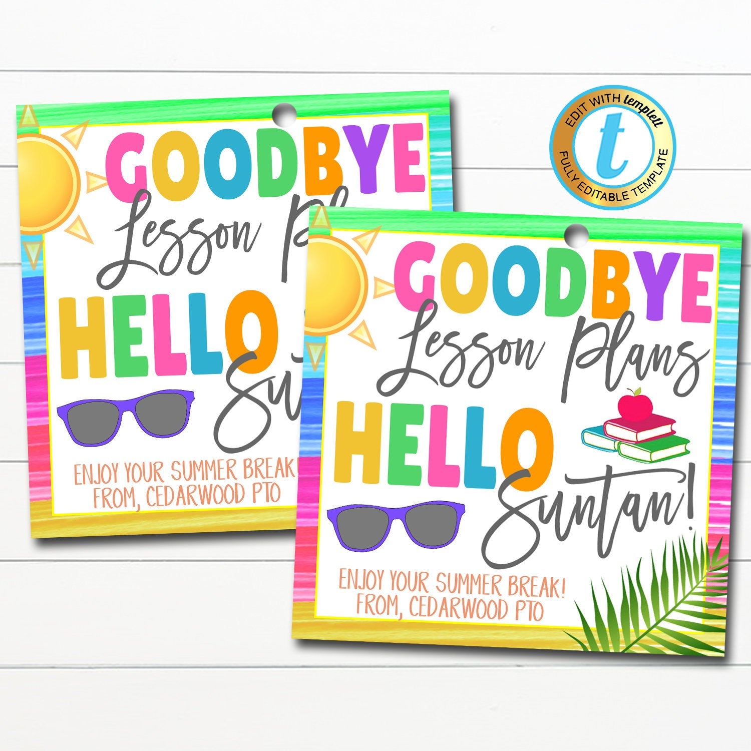 teacher-thank-you-tag-goodbye-lesson-plan-hello-suntan-tidylady-printables for Free Printable Goodbye Cards For Students Teacher Thank You Tag, Goodbye Lesson Plan, Hello Suntan — TidyLady Printables for Free Printable Goodbye Cards For Students