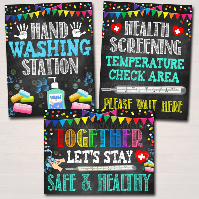 School Health Safety Poster Set