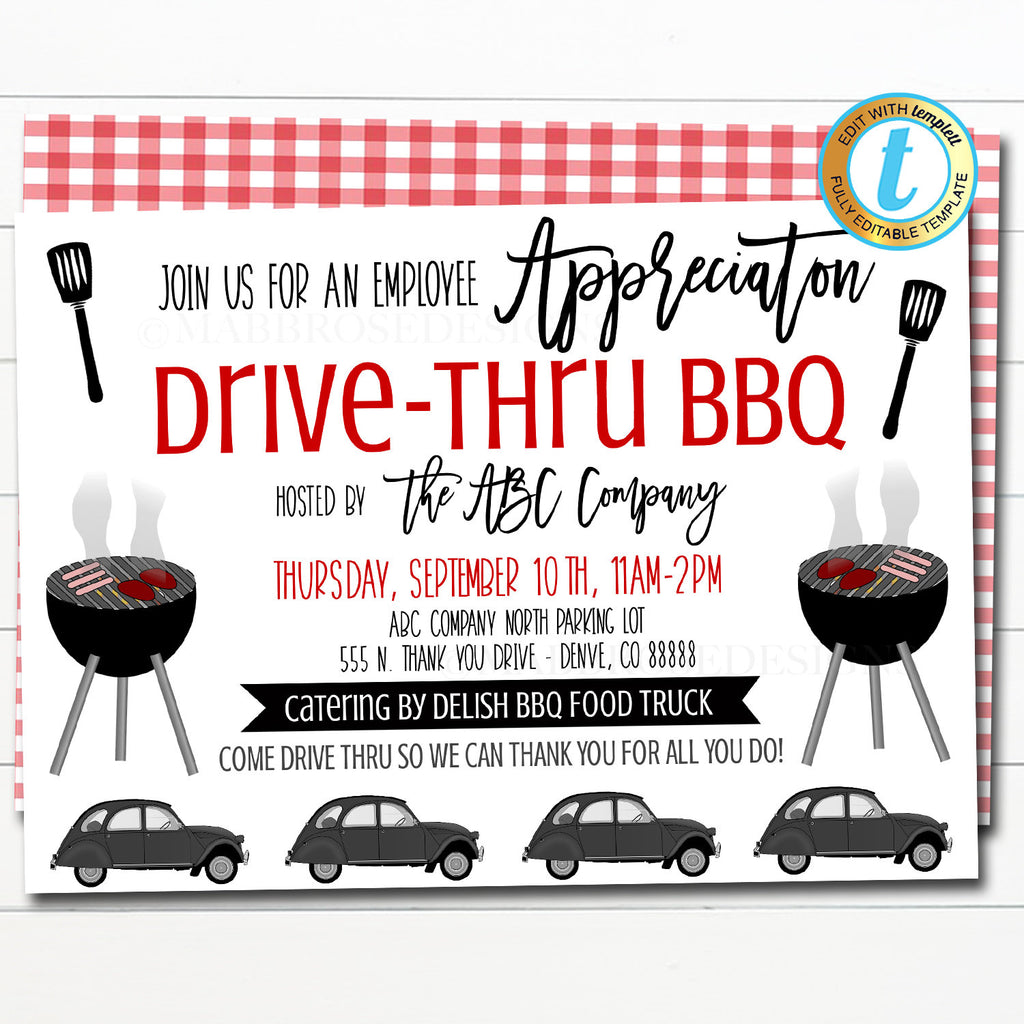 Drive By Birthday Parade Invitations | TidyLady Printables