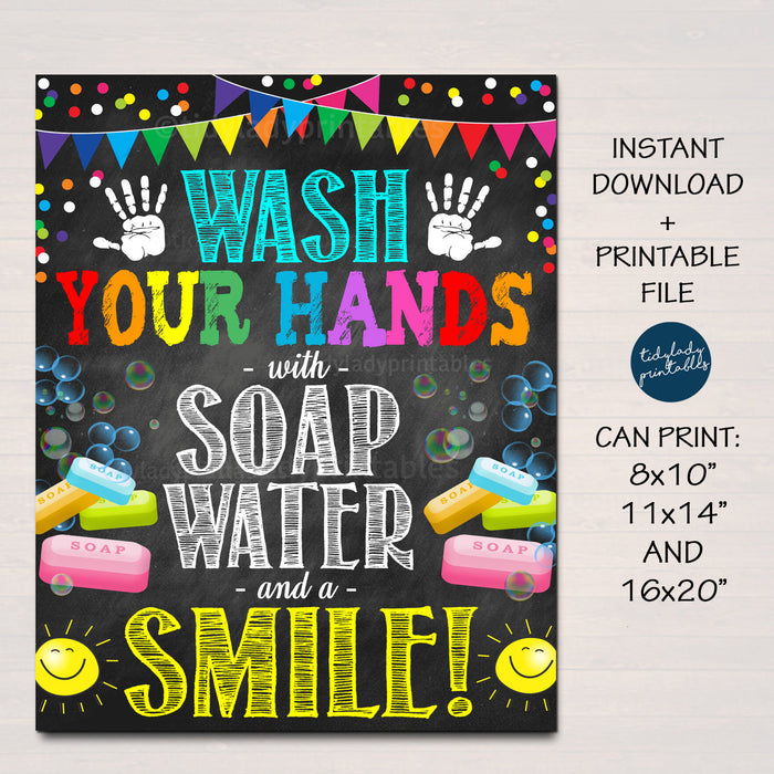 Wash Your Hands With Soap Water and a Smile
