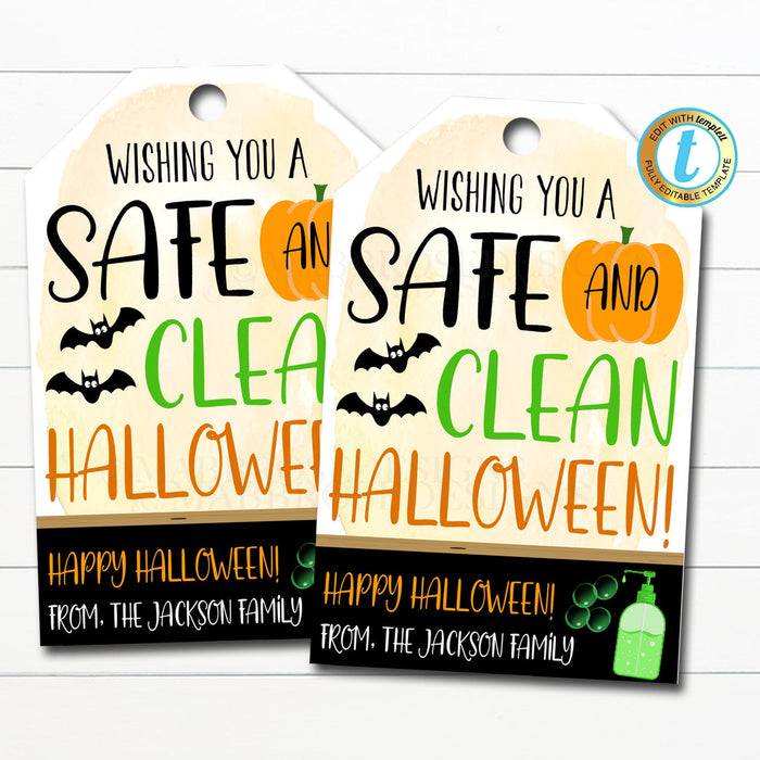 Halloween Favor Tags, Germs are Scary!