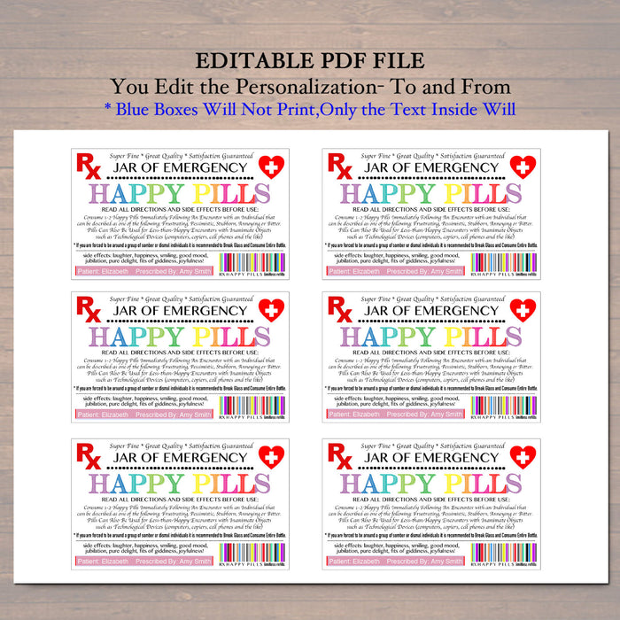 happy-pills-label-jar-of-emergency-happy-pills-tidylady-printables for Free Printable Pill Box Labels Happy Pills Label - Jar Of Emergency Happy Pills — TidyLady Printables for Free Printable Pill Box Labels