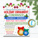 Christmas Ornament Fundraiser Flyer, Holiday School Church School Pto Pta, Community Craft Xmas Shopping Event Sale, DIY Editable Template