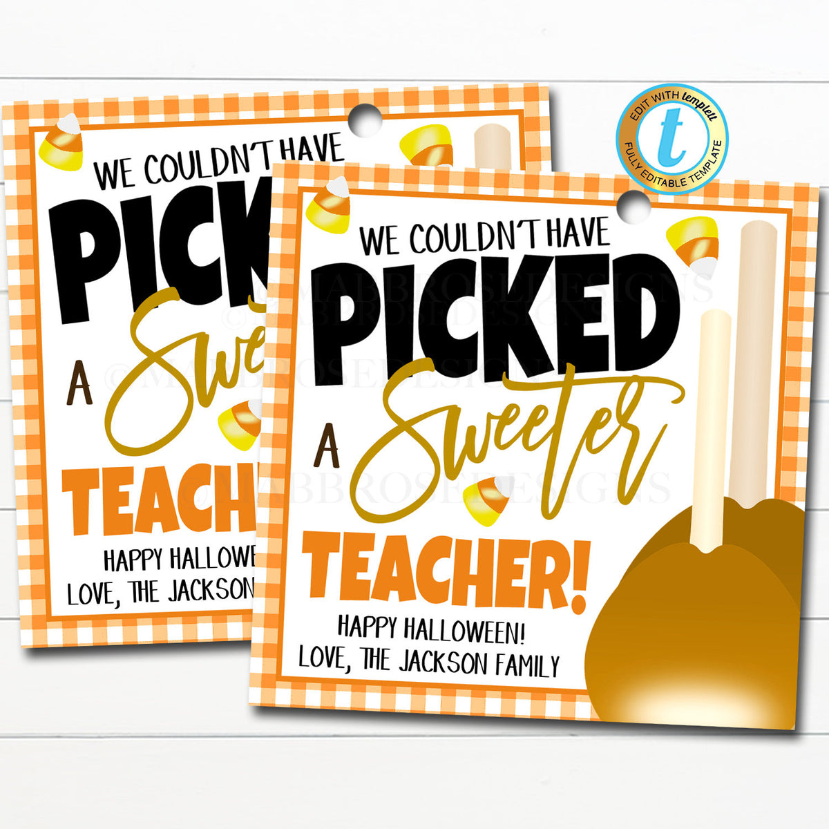 Teacher Gift Tags - Couldn't have picked a sweeter Teacher — TidyLady ...