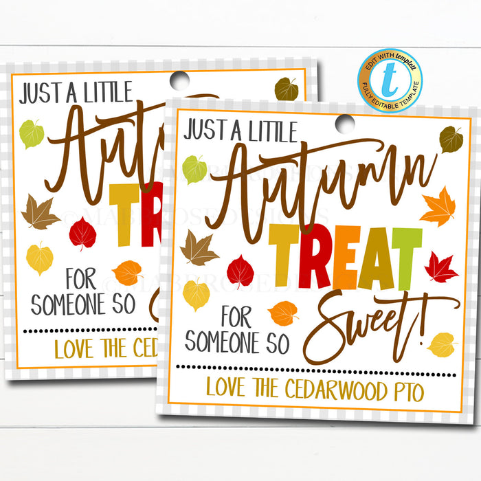 Fall Gift Tags, An Autumn treat for someone so sweet
