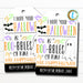 Halloween Gift Tags, BOO-bbles of Fun Kids Friend Classroom Trick or Treat Non Candy Party Favor, DIY Instant Download Editable Template