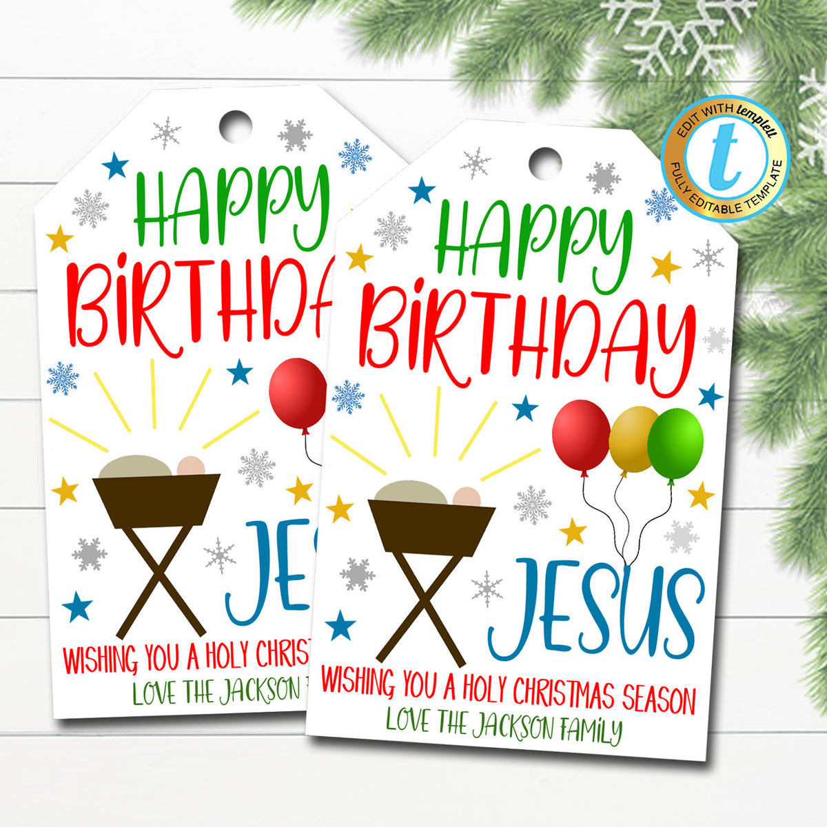 Christmas Religious Gift Tag | TidyLady Printables