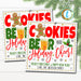 Christmas Gift Tags, Cookies Beer and Holiday Cheer, Coworker Staff Secret Santa White Elephant Gift Idea Treat Label, DIY Editable Template