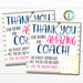 Volleyball Coach Gift Tag, School Sports Team Appreciation, Thank You to an Amazing Coach, End of Season Printable, DIY Editable Template