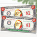 Printable North Pole Santa Money, Play Money, Christmas Dollar Bill Kids Morning Activity, Xmas Holiday Stocking Stuffer, Instant Download