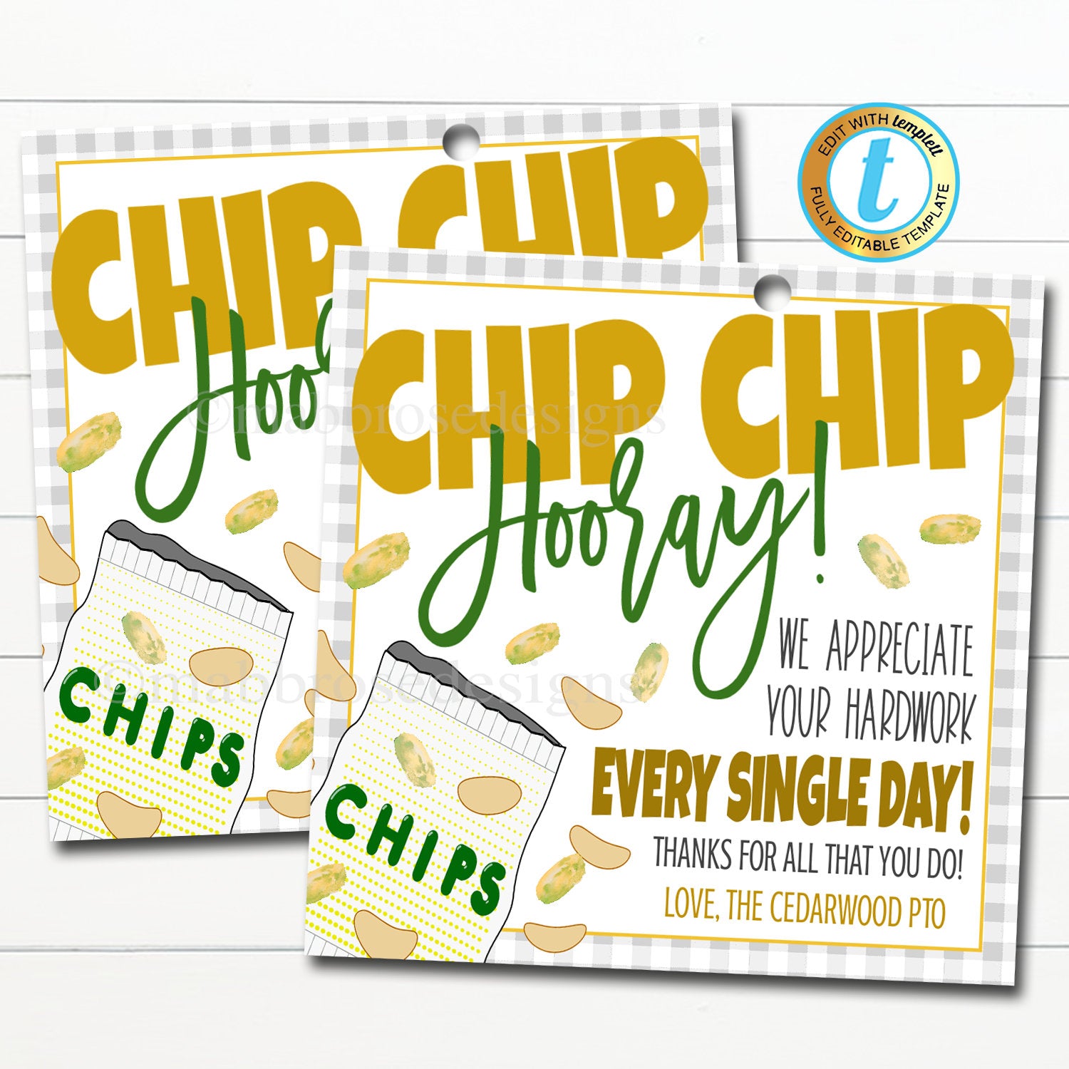 Free Printable Chips Teacher Appreciation Free Printable Chips Teacher Appreciation