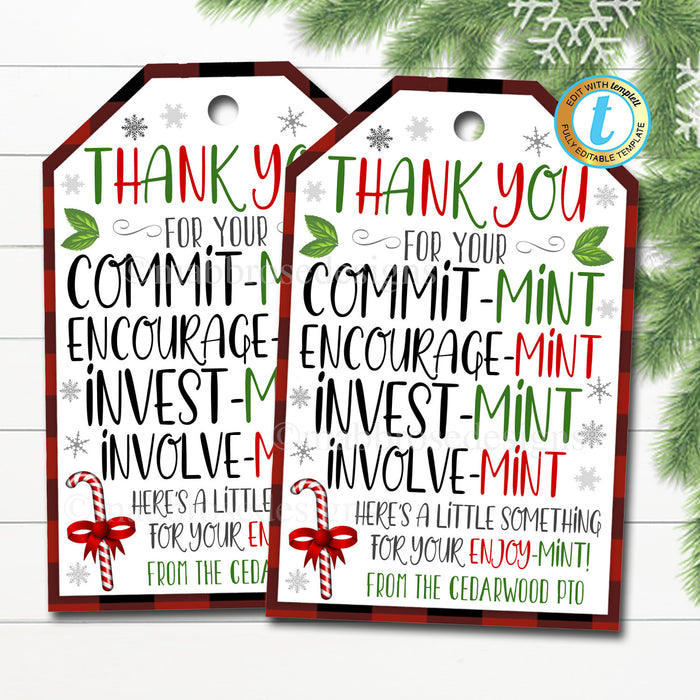 Christmas Thank You Mint Tags | TidyLady Printables christmas-thank-you-mint-tags-tidylady-printables