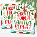 Christmas Teacher Gift Tag, Coffee Teach Sanitize Repeat, Holiady Hand Sanitizer Soap Coffee Gift Card, School Pto, DIY Editable Template