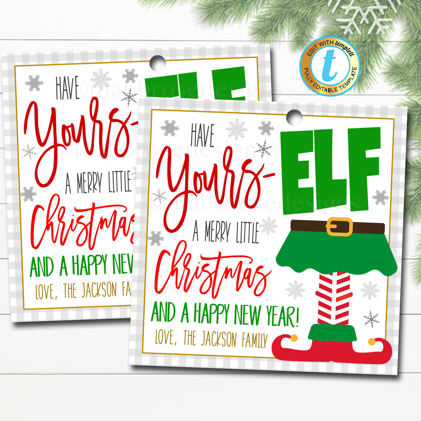 Christmas Elf T Tag Have Yours Elf A Merry Little Christmas — Tidylady Printables