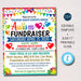 Autism Awareness Fundraiser Event Flyer, School Pto Community Fundraising Event, Charity Health Kids Benefit Family Day,  EDITABLE TEMPLATE