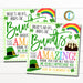 St. Patrick&#39;s Day Bundt Cake Gift Tag, No ifs ands or Bundts you&#39;re amazing, School Pto pta thank you, Appreciation Week, Editable Template