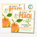 Appreciation Gift Tags, Fruit Peach Treat Label, Thank You Appreciation Favor Tag, Nurse Teacher Staff School Pto Pta, DIY Editable Template