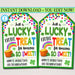 St. Patricks Day Treat Tags, Lucky Treat for Someone Sweet, Cereal Candy Gift Tags, Classroom Teacher Staff Thank You Gift Editable Template