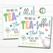 Tea Gift Tags, You&#39;re TEA-riffic! Appreciation Tag, Classroom School Pto, Teacher Staff Employee Volunteer Nurse, DIY Editable Template