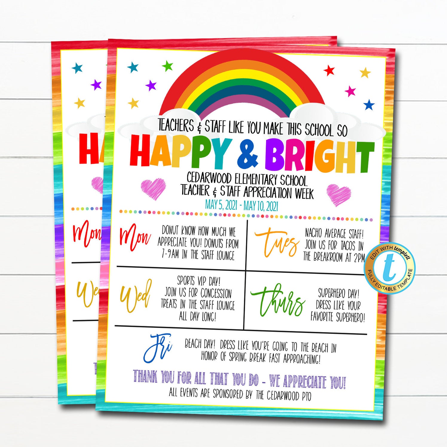 Rainbow Theme | TidyLady Printables